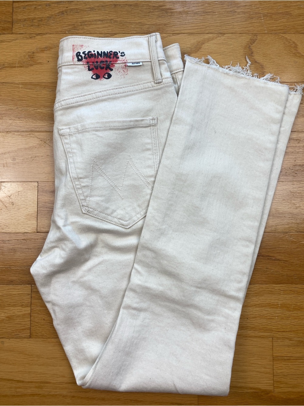 MOTHER  Superior Jeans Hi Rise Dazzler Ankle Fray 26 Superstitions Wash Classic